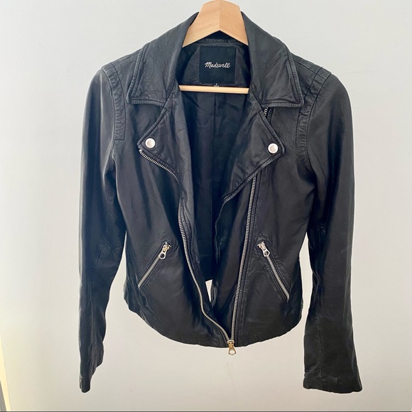 Madewell Washed Leather Motorcycle Jacket - Picture 6 of 10